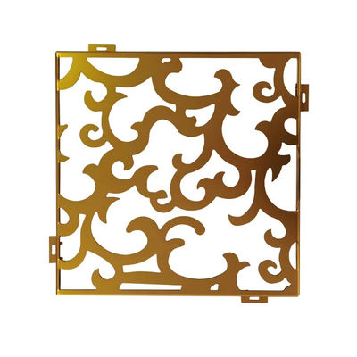 Panel de aluminio cortado por láser, panel de metal perforado decorativo.