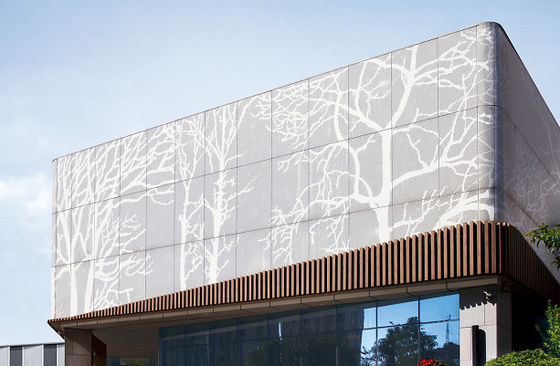 Moderno revestimiento de paredes metálicas para fachadas Exterior de aluminio paneles de fachada de aluminio pared cortina