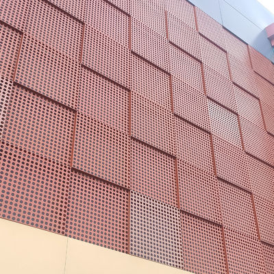 Hojas de aluminio resistentes a la intemperie con perforaciones personalizadas para decoración de paredes exteriores
