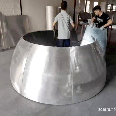 Panel de revestimiento de aluminio hiperbólico revestido con PVDF para la decoración de edificios