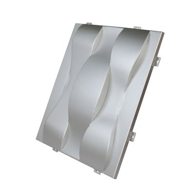 Panel de aluminio hiperbólico 3D con superficie protuberante convexa para decoración especial de edificios