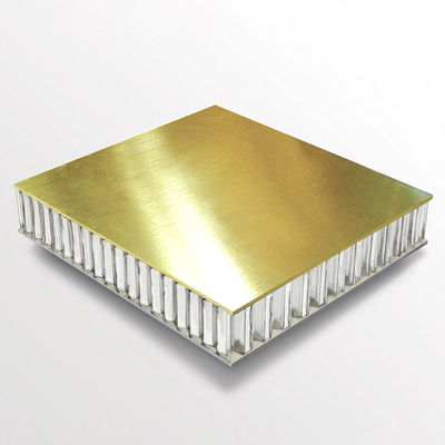 Panel compuesto de cobre natural o latón de color aluminio de panal de miel para decoración de edificios de lujo