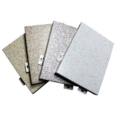 Panel de revestimiento de pared de cortina de metal de aluminio de bajo mantenimiento con colores de piedra artificial